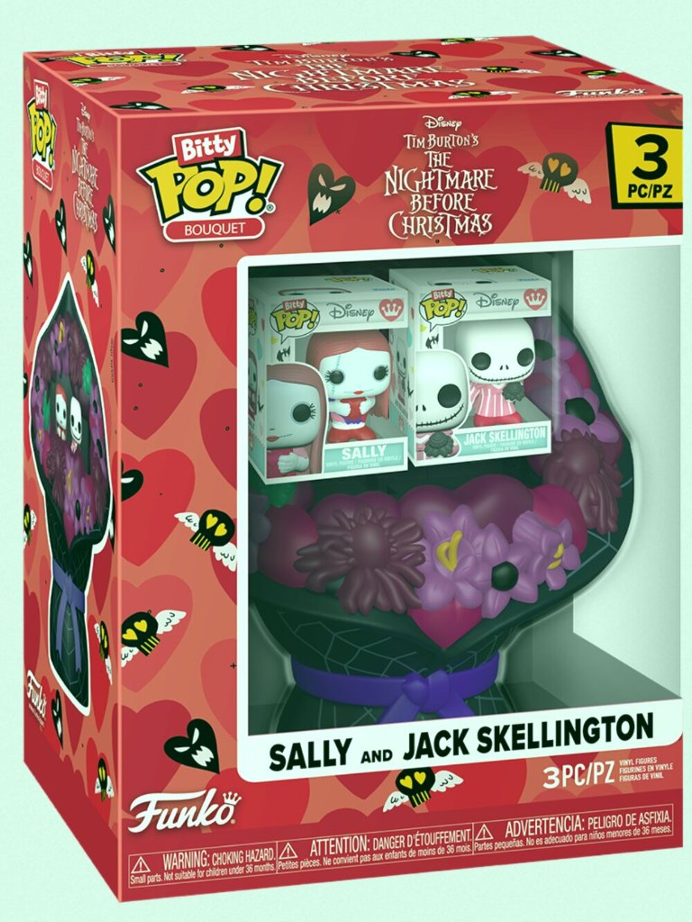 Funko Bitty Pop Bouquet Sally Jack Skellington Valentine Nightmare Before Xmas